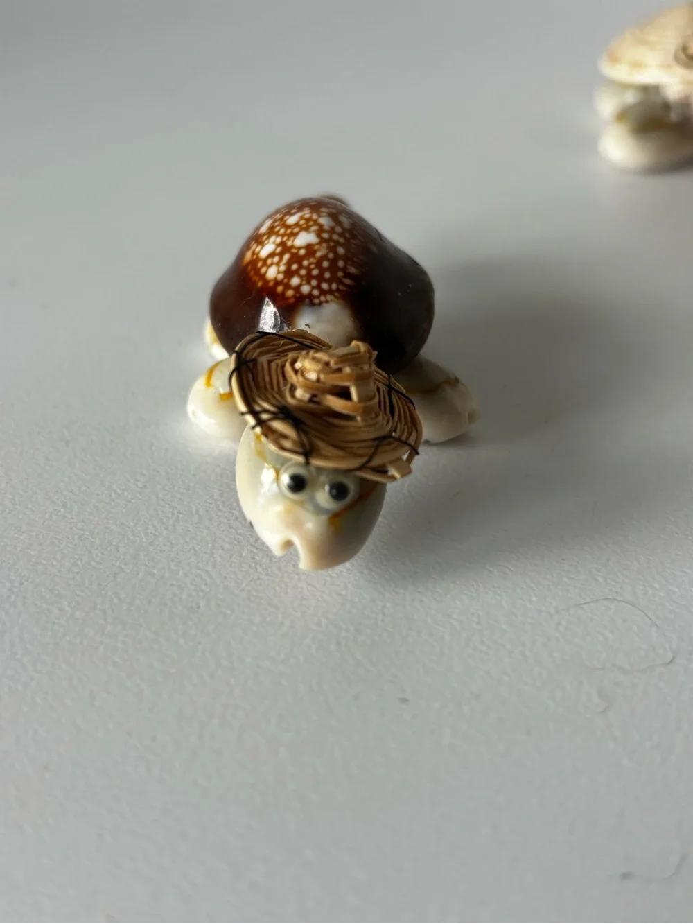 Vintage Handmade Seashell Turtle and Frog Figurines 2”